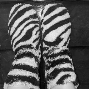 Zebra Print Slippers